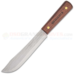 Ontario Old Hickory Butcher Knife 7-7 (7 Inch 1095 High Carbon Steel Blade) Hardwood Handle 7025 OH77