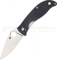 Spyderco C220GPGY Polestar Liner Lock Folding Knife (3.30 Inch CTS BD1 Satin Plain Blade) Gray G10 Handle