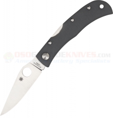 Spyderco CX08GGYP Baby Jess Horn Sprint Run Folding Knife (2.6 Inch VG10 Satin Plain Blade) Gray G10 Handle