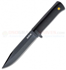 Cold Steel SRK Survival Rescue Knife Fixed (6 Inch SK-5 Carbon Steel Black Plain Blade) Kray-Ex Handle, Secure-Ex Sheath 49LCKZ