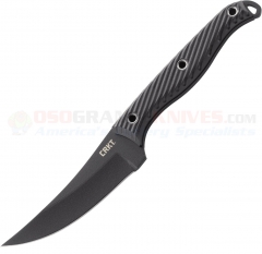 Columbia River CRKT Clever Girl Fixed Blade Knife (4.60 Inch SK5 Black Blade) G10 Handle + GRN Sheath 2709