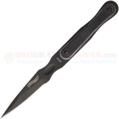 Walther Knives MDK Micro Defense Knife Forearm Knife Fixed (2.0 Inch 440 Black Plain Blade) G10 Handle, Nylon Sheath w/ Leg Straps WAL50751