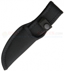 Fixed Blade Belt Sheath (Fits Most Fixed Blade Knives w/ up to 4.0 Inch Blade) Black Heavy-Duty Form Fitted Cordura Nylon w/ Button Closure SH1018