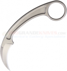 Bastinelli Creations PiKa Picoeur Karambit Fixed (1.65 Inch Stonewash N690C Hawkbill Blade) Steel Handle + Kydex Sheath BAS202