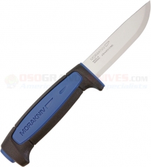 Morakniv Mora of Sweden Pro S Knife Fixed (3.62 Inch Stainless Steel Satin Plain Blade) Blue/Black Polypropylene Handle + Polymer Sheath FT01506