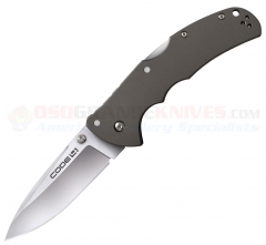 Cold Steel Code-4 Spear Point Folding Knife (3.50" S35VN Satin Plain Blade) Gray Aluminum Handle 58PS