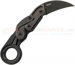 Columbia River CRKT Provoke Karambit Kinematic Morphing Folding Knife (2.41 Inch D2 Hawkbill Plain Black Blade) Black Aluminum Handle 4040