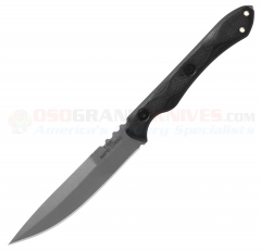 TOPS Knives Rapid Strike Knife Fixed (4.13 Inch 154CM Black Stonewash Plain Blade) Black G10 Handle + Kydex Sheath RDSK-01