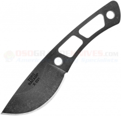 TOPS Knives Backup Neck Knife Fixed (2.38 Inch 1095HC Tumbled Finish Plain Blade) Skeletonized Handle + Black Kydex Sheath TBKP01
