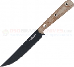 Condor Tool & Knife Skirmish Knife Fixed (5.66 Inch 1075 Black Carbon Steel Plain Blade) Tan Micarta Handle + MOLLE Compatible Kydex Sheath CTK1815-5.6