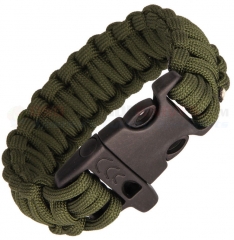 Combat Ready OD Green Paracord Survival Bracelet + Emergency Whistle (Large 9 Inch Wrist Diameter) CBR362