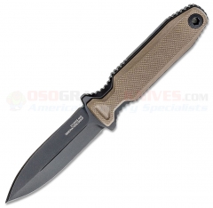 SOG Pentagon FX Covert Dagger Knife Fixed (3.41 Inch S35VN Black Double-Edge Blade) Flat Dark Earth G10 Handle + Kydex Sheath 17-61-04-57