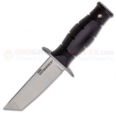 Cold Steel Mini Leatherneck Tanto Knife Fixed (3.5 Inch Satin Plain Blade) Black Kray-Ex Handle + Secure-Ex Sheath 39LSAA
