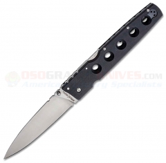 Cold Steel Hold Out XL Tri-Ad Lock Folding Knife (6 Inch CPM-S35VN Satin Plain Blade) Black G10 Handle 11G6