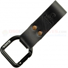 Casstrom Sweden No.3 All Black Dangler (Aluminum D-Ring Carabiner) 3mm Thick Black Cowhide Leather Belt Loop CI10109