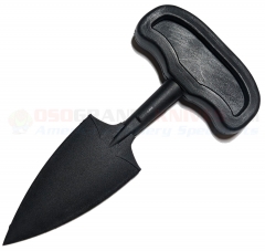 CIA Covert Tactical Deep Cover Non-Detectible 100% Sterile Push Dagger Knife (2.5 Inch Non-Metalic Polycarbonate Black Blade) Without Sheath M4262NS-TDC