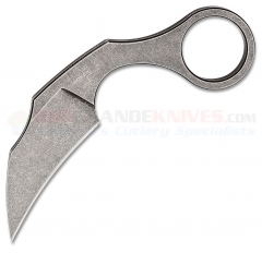 Boker Plus Bad Moon Karambit Neck Knife Fixed (2.56in D2 Gray Stonewash Hawkbill Blade) 100% Steel Construction + Black Kydex Sheath 02BO078