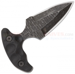 Stroup Knives SD1 Stabber Dagger Push Dagger Knife Fixed (3.0in. 1095HC Double-Edge Spearpoint Blade) Black G10 Handle + Kydex Sheath w/ Tek-Loc Belt Clip STPSD