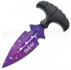 Galaxy Push Dagger Knife (3.00 Inch Stainless Double-Edge Blade) Black Nylon Handle + Nylon Belt Sheath w/ Leg/Ankle Straps EE20641WST