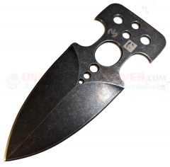 Max Knives Laci Szabo Devils Tongue Push Dagger Knife Limited Edition Fixed (2.53 Inch Double-Edge Black Stonewash Blade) Stainless Steel Handle + Kydex Sheath FRDMKLZ01