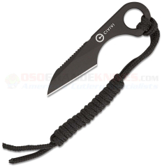 CIVIVI Knives Gramis Neck Knife Fixed (1.02 Inch 14C28N Black Sheepsfoot Plain Blade) Skeletonized Handle + Kydex Sheath C23004-1 CIVC230041