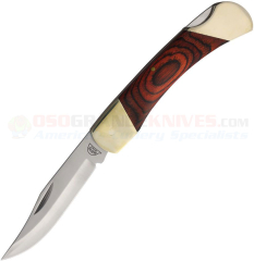 Hard Hat Knives Folding Hunter Pocket Knife (4.00 Inch Clip Point Satin Plain Blade) Cocobolo Handle HH864CB
