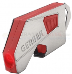 Gerber Microbrew Keychain Light (Powerful White LED Mini Flashlight) Water Resistant Red/Silver Body + Bottle Opener 31-000385