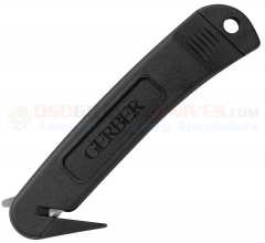 Gerber Safety Strap Cutter (Quick Change Safety Blade) Sure-Grip TacHide Handle + 2 Extra Box Cutter Blades 31-000665