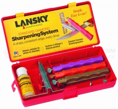 Lansky Standard Diamond Sharpening System (3-Stone Precision Knife Sharpening Kit) Coarse + Medium + Fine Diamond Hones LK3DM LS51