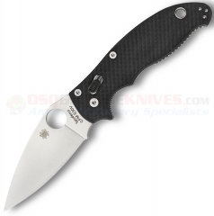 Spyderco C101GP2 Manix 2 Ball Bearing Lock Folding Knife (3.375 Inch S30V Satin Plain Blade) Black G10 Handle
