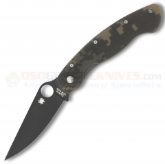 Spyderco C36GPCMOBK Military Linerlock Folding Knife (4 Inch CPM-S30V Black Plain Blade) Digital Camo G10 Handle