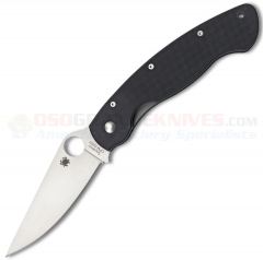 Spyderco C36GPE Military Linerlock Folding Knife (4 Inch CPM-S30V Satin Plain Blade) Black G10 Handle