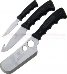 Smith & Wesson Professional Series 3 Piece Hunters Combo Pack Camp Set (Cleaver + Gut Hook Knife + Caping Blade) SWCAMP