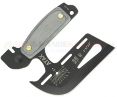 TOPS Knives ATAX Hand Axe Knife (4.5 Inch 1095HC Black Blade) Micarta Handle + Kydex Sheath + DVD TPATAX01