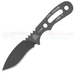 TOPS Knives Lil Fixer Neck Knife Fixed (1.75 Inch 1095HC Spearpoint Gray Plain Blade) Skeletonized Handle + Kydex Sheath LFIX-01