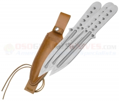 Boker Magnum John Bailey Zeil Throwing Knife 3 Piece Set (13.25 Inches Overall) Leather Sheath 02MB164