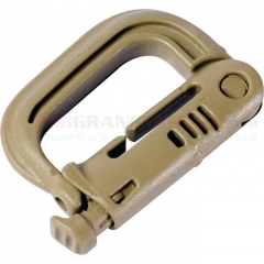 GrimLoc Locking D-Ring Lightweight Fastex Plastic Carabiner (Khaki) ITW41K