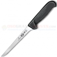 Victorinox Boning Knife (6 Inch Narrow Stiff Blade) Black Fibrox Handle 5.6403.15 (Old Sku 40511)