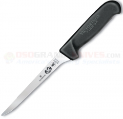 Victorinox Boning Knife (6 Inch Narrow Flexible Blade) Black Fibrox Handle VN5.6413.15-X6 (Old Sku 40513)