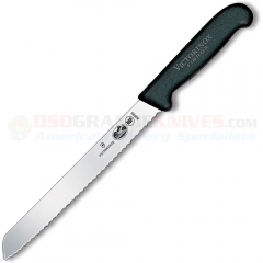 Victorinox Bread Knife (8 Inch Wavy Edge High Carbon Stainless Blade) Black Fibrox Handle 40549