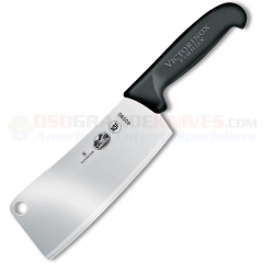 Victorinox Restaurant Cleaver (7 x 2.5 Inch High Carbon Stainless Steel Blade) Black Fibrox Pro Handle 5.4003.18 (Old Sku 40590)