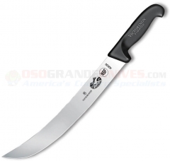 Victorinox Cimeter Butcher Knife (12 Inch High Carbon Stainless Steel Blade) Black Fibrox Handle 5.7303.31 (Old Sku 40630)