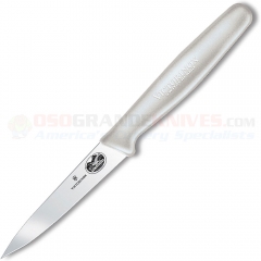 Victorinox Paring Knife (3.25 Inch Blade) Small White Nylon Handle 5.0607.S (Old Sku 40807)