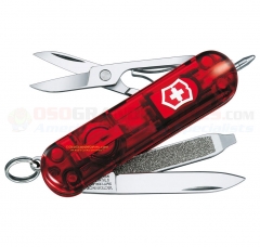 Victorinox Swiss Army Signature Lite Multi-Tool Pocket Knife with LED (2.28 Inches Closed) Translucent Ruby Handle 0.6226.T-X1 (Old Sku 53187)