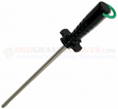 DMT DS2E X-Fine Grit Diamond Steel Sharpening Rod (12 Inch) Sanitary Black Plastic Handle DMTDS2E