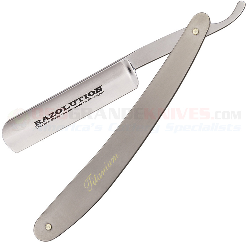 Razolution Safety Razor Razolution Straight Razor, Titanium, Carbon Steel | OsoGrandeKnives