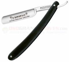 Boker H. Boker & Co. Straight Razor (4/8 Inch Carbon Blade w/ Round Tip) Black Synthetic Handle 140531