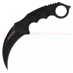 United Cutlery Honshu Karambit Fixed (4.0 Inch Hawkbill Black Plain Blade) Overmolded Handle + Shoulder Harness Sheath 2791