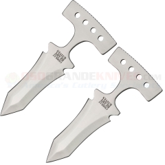 Combat Ready Two Piece Push Dagger Knife Set (3.5 Inch Double-Edge Blade) Stainless Steel T-Handle CO042S