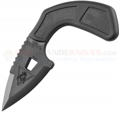 KA-BAR TDI Shark Bite Plastic Dagger Neck Knife Fixed (2.625 Inch Spear Point Double-Edge Ultramid Blade) Black Ultramid Handle | Polymer Sheath 9908